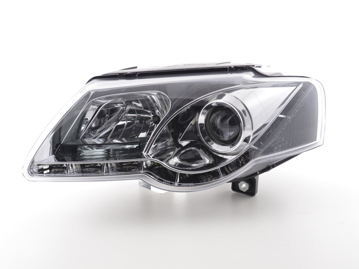 Scheinwerfer Set Daylight LED TFL-Optik VW Passat Typ 3C 05- chrom für Rechtslenker Scheinwerfer Set Daylight LED TFL-Optik VW Passat Typ 3C 05- chrom für Rechtslenker